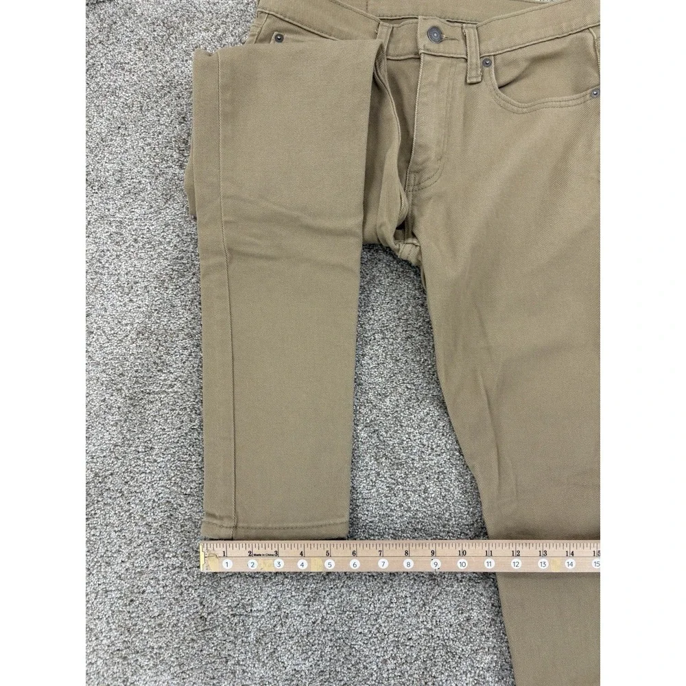 Levi's 512 Slim Taper Jeans Men's 28x32 (Fits 28x30) Khaki Tan Stretch Red Tab